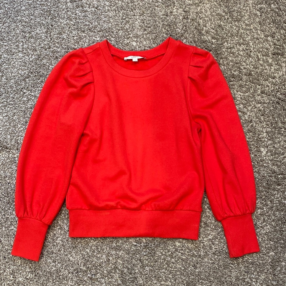 LOFT Puff Sleeve Sweatshirt Sz. Small